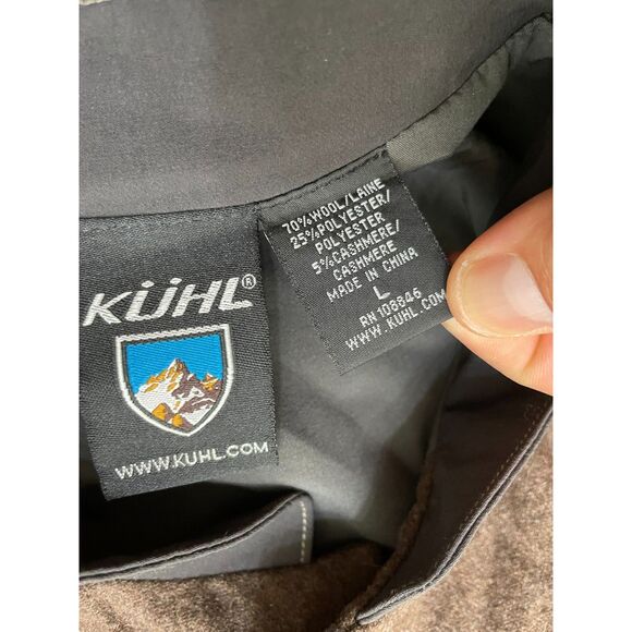 Kuhl Men's Jacket Bomber Blazer Brown M Wool Knit Mock Neck Tech Travel Sweater - Picture 3 of 10